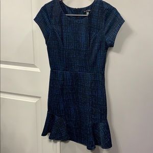 Royal blue and black dress
